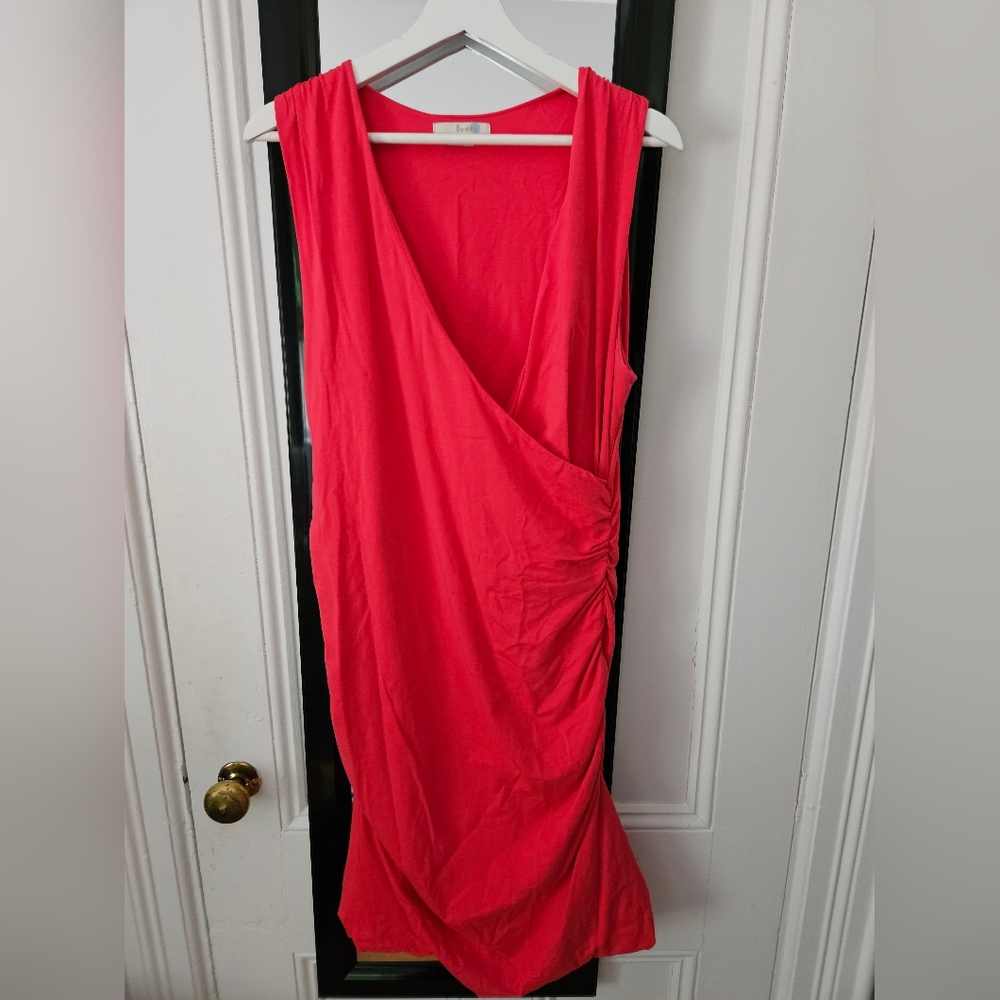 Boden coral pink size 14 jersey cotton midi dress